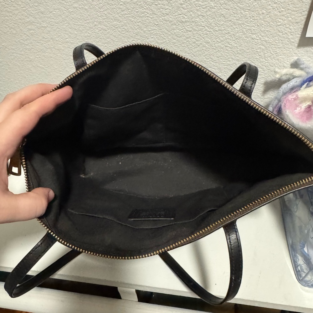 Coach Signature Brown and Black Tote Bag with Wallet - Picture 4 of 8